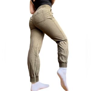 Army Green Draw String Cargos xs